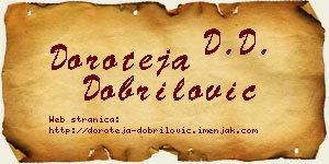 Doroteja Dobrilović vizit kartica